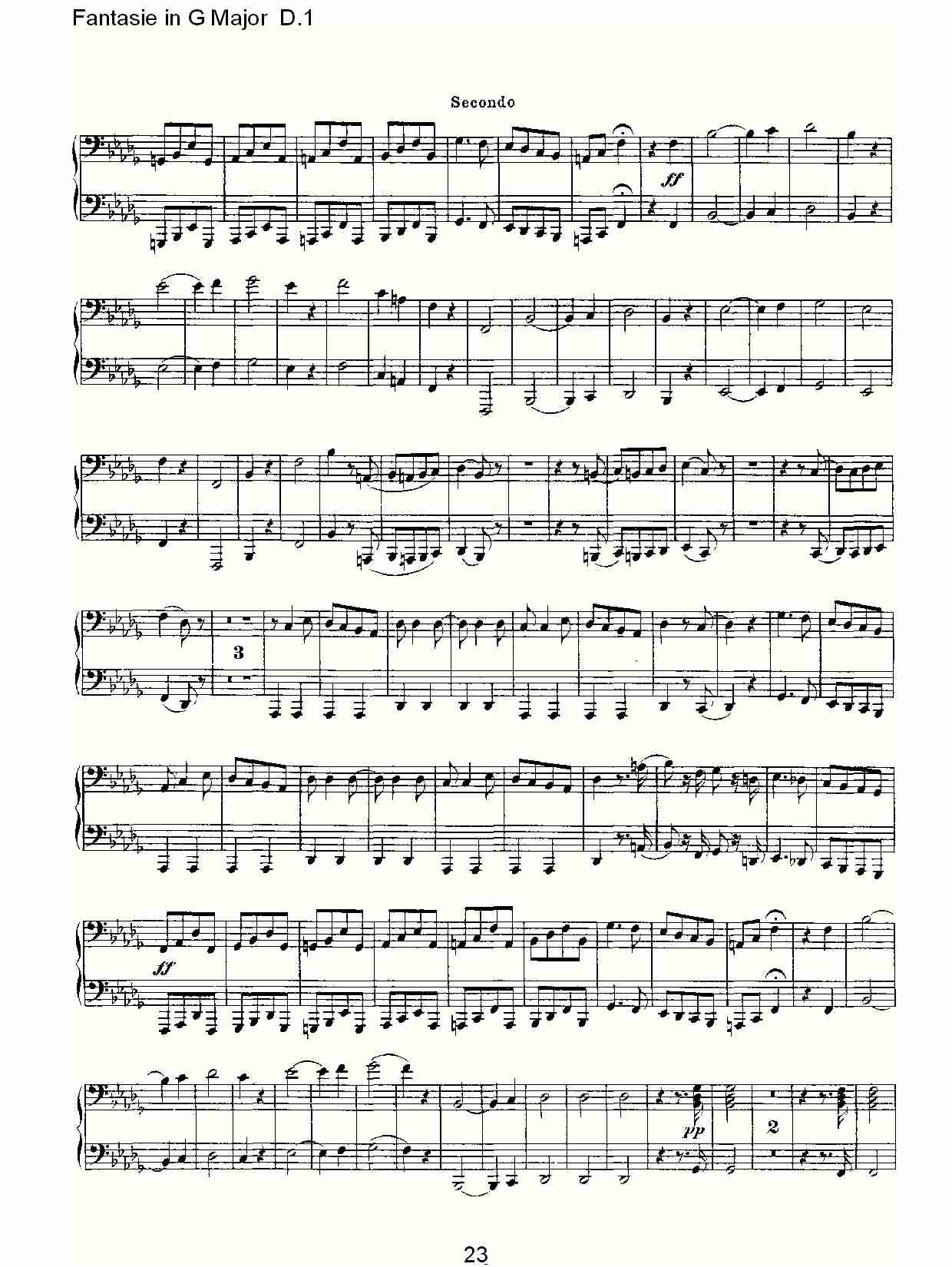 Fantasie in G Major D.1  G大调幻想曲D.1（五）