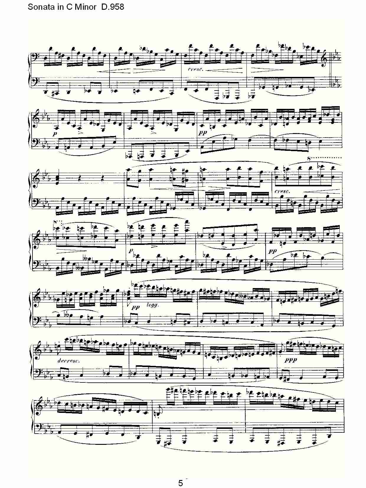 Sonata in C Minor D.958  C小调奏鸣曲D.958（一）