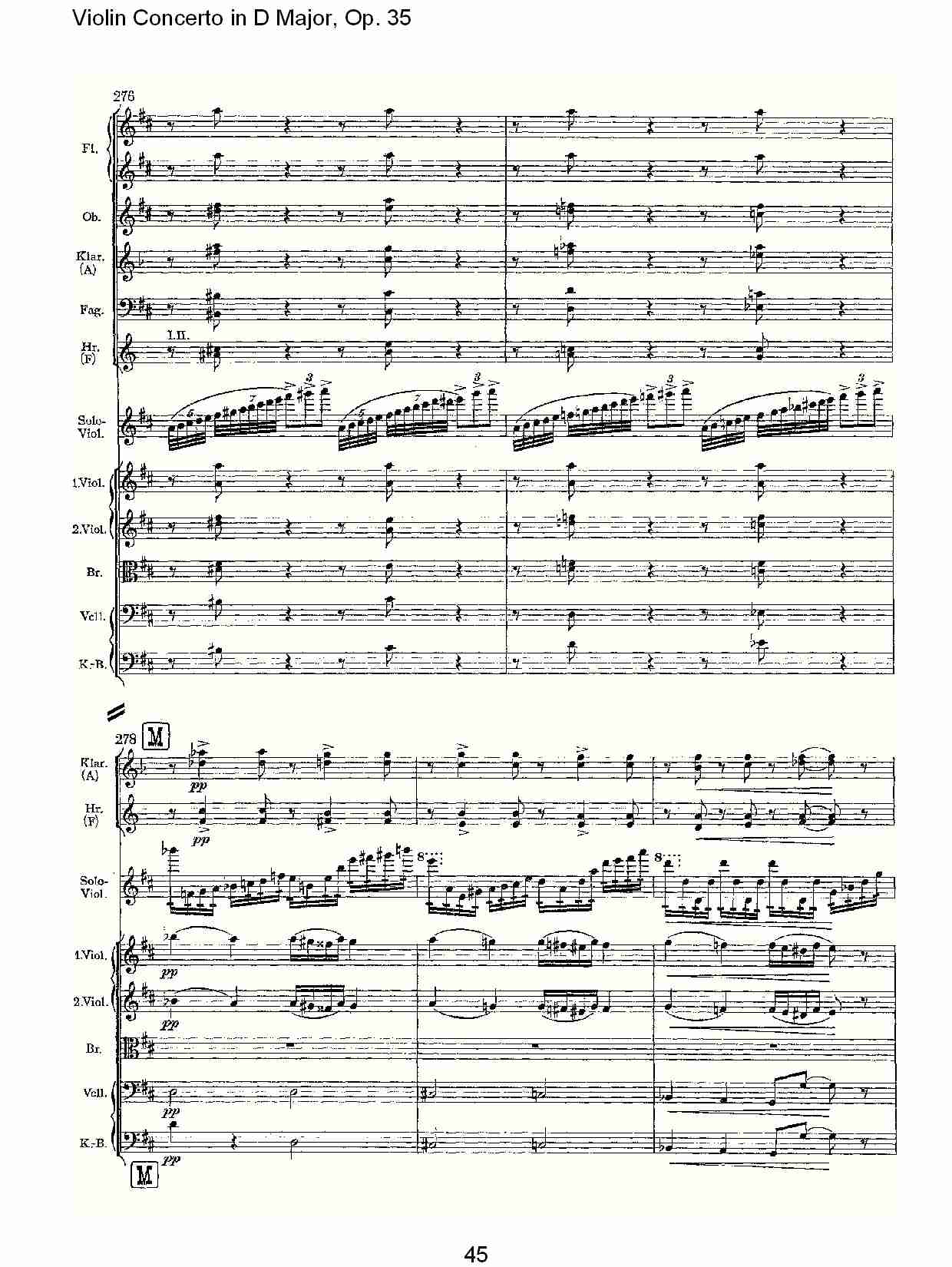 D大调小提琴协奏曲, Op.35第一乐章（九）