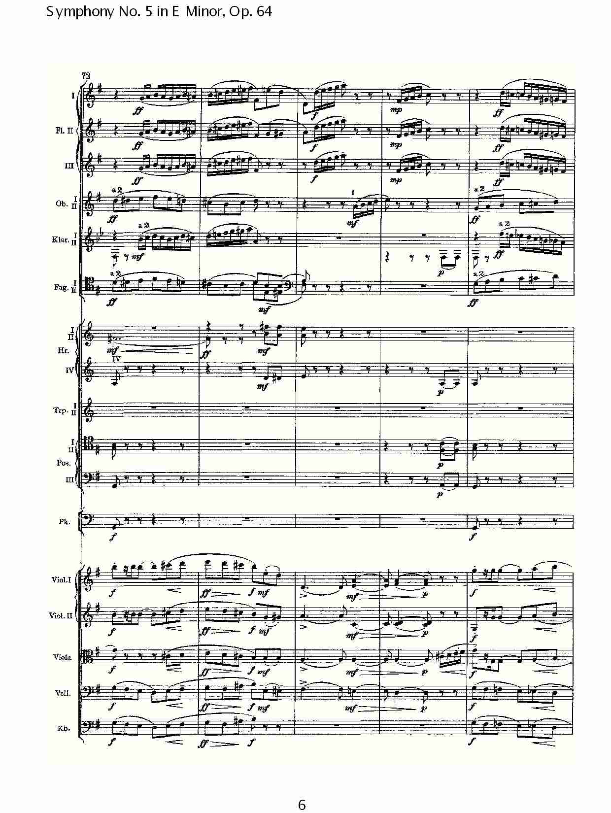E小调第五交响曲,  Op.64第一乐章（二）