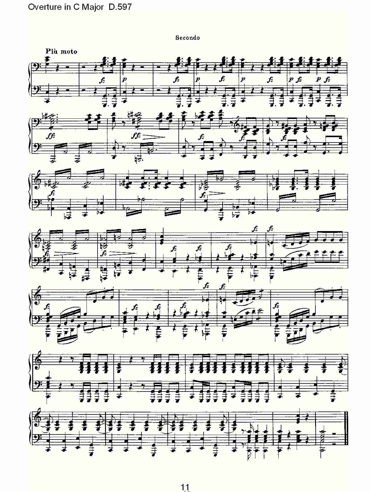 Overture in C Major D.597  Ｃ大调序曲 D.597（三）