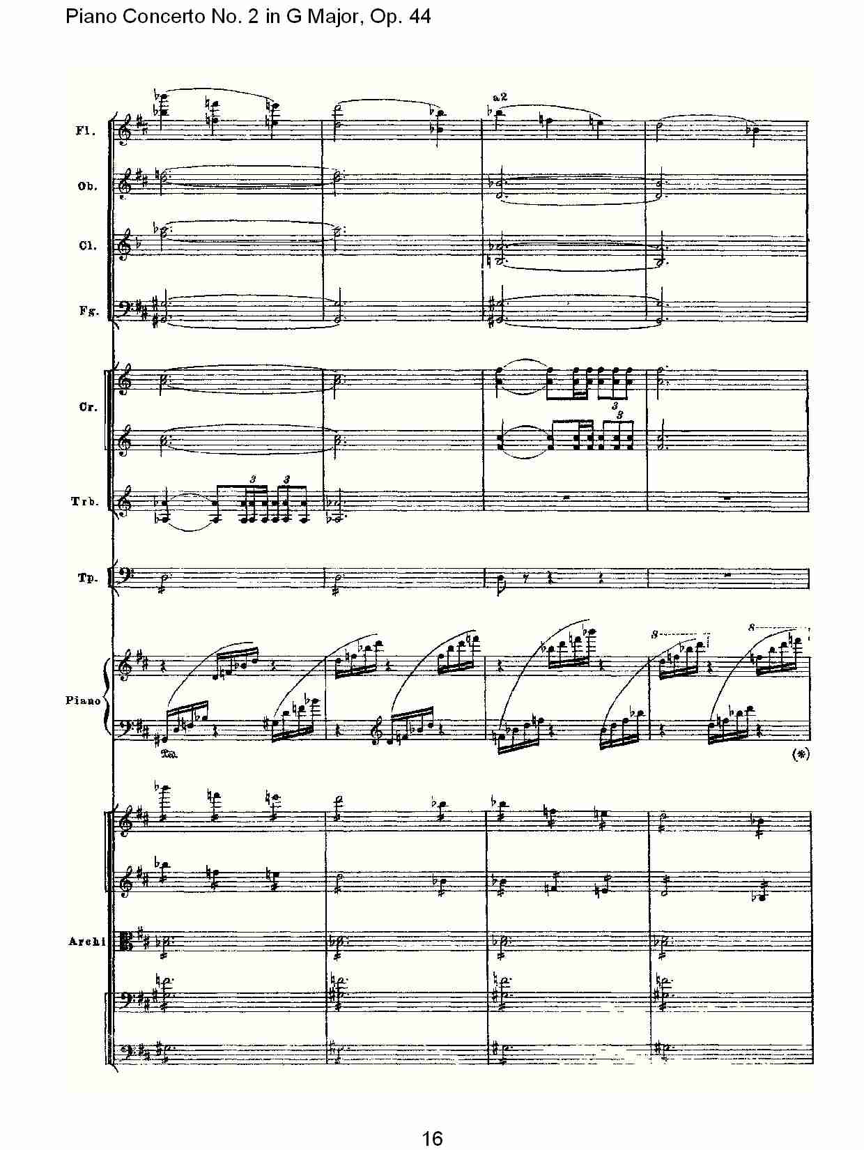 G大调第二钢琴协奏曲, Op.44第二乐章（四）