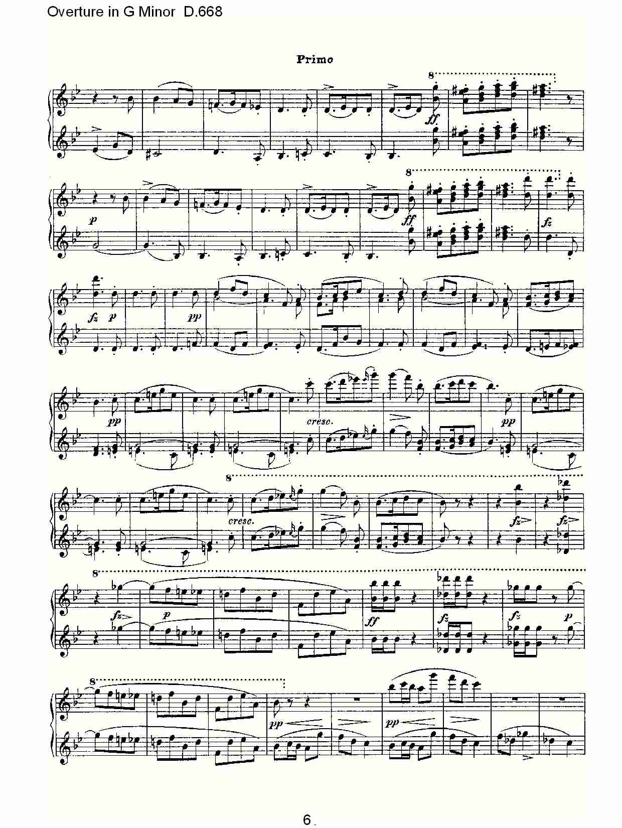 Overture in G Minor D.668  Ｇ小调序曲 D.668（二）