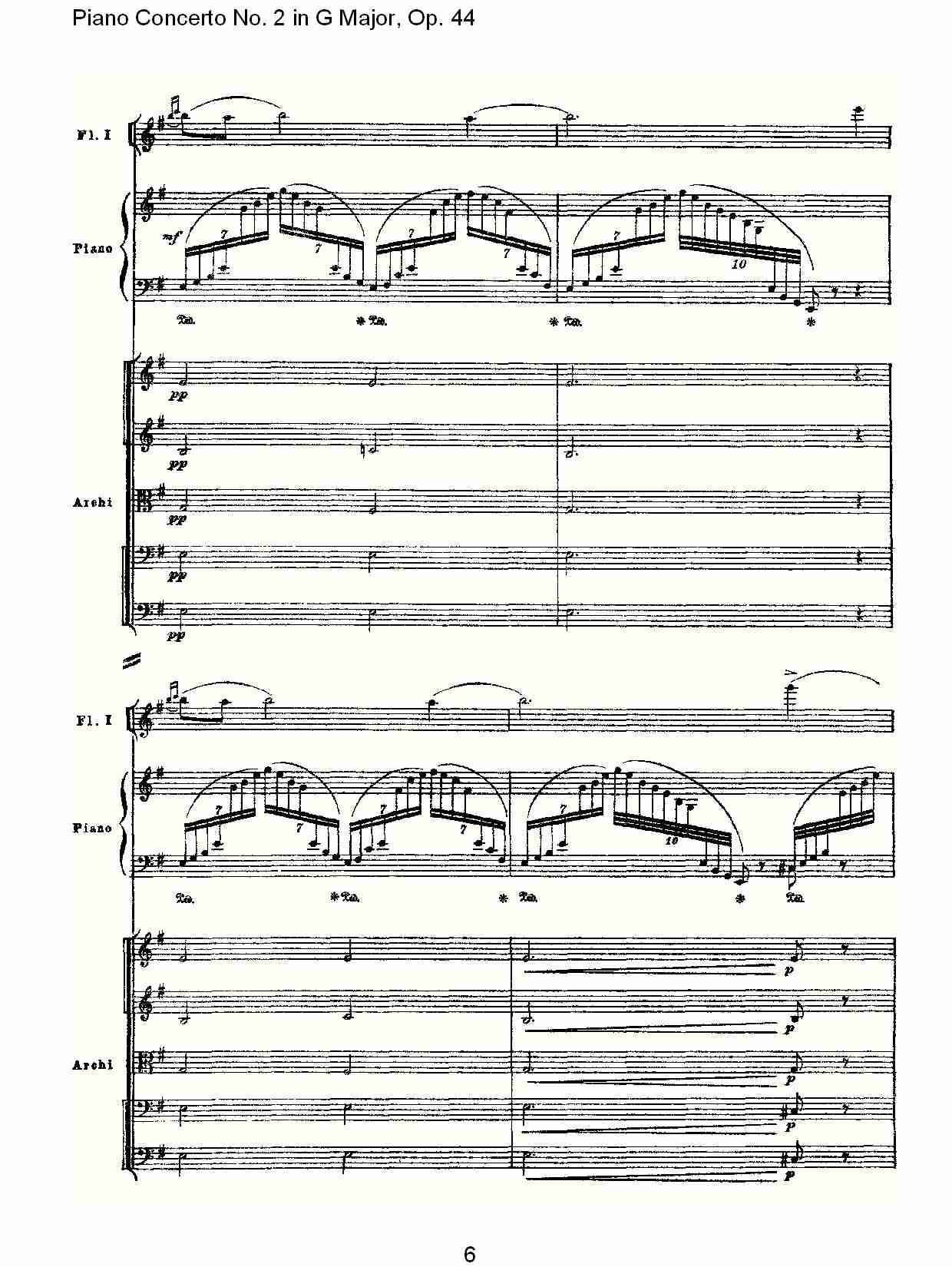 G大调第二钢琴协奏曲, Op.44第一乐章（二）