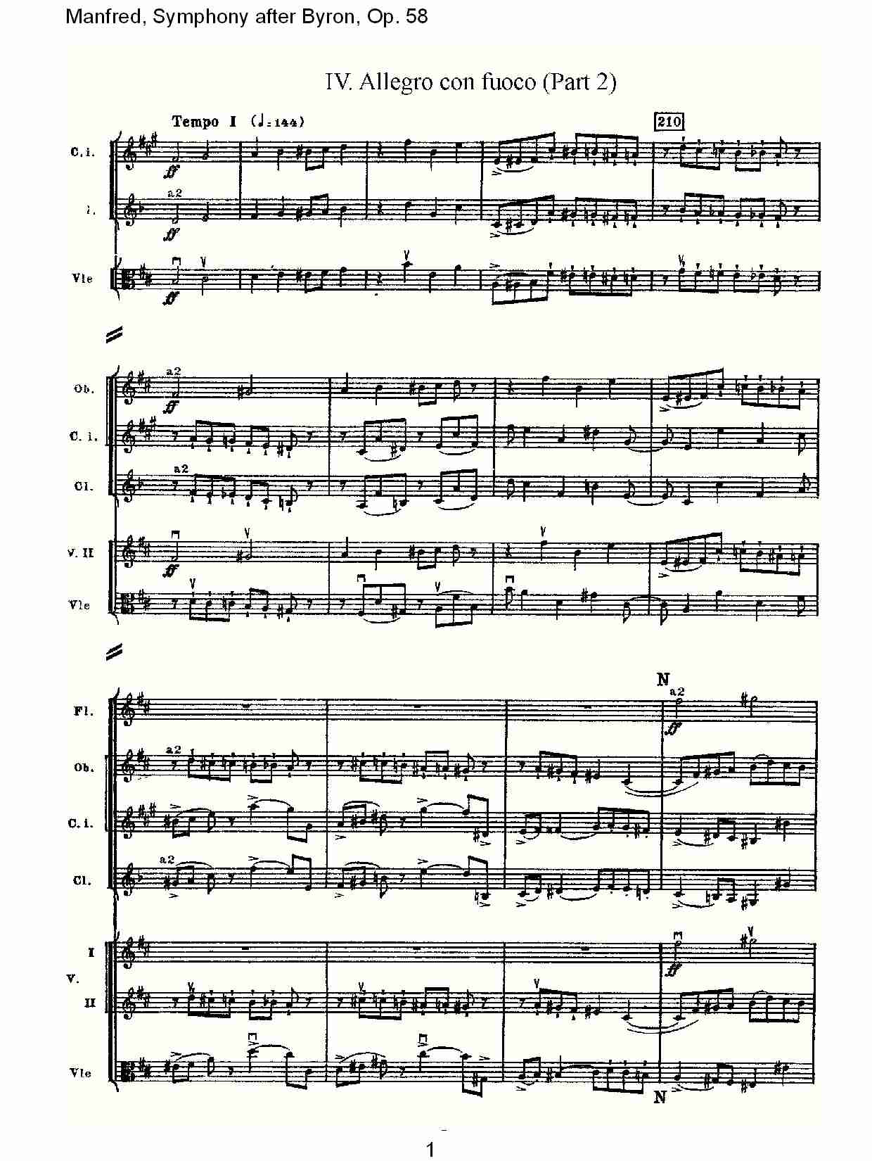 Manfred, Symphony after Byron, Op.58第四乐章第二部（一）