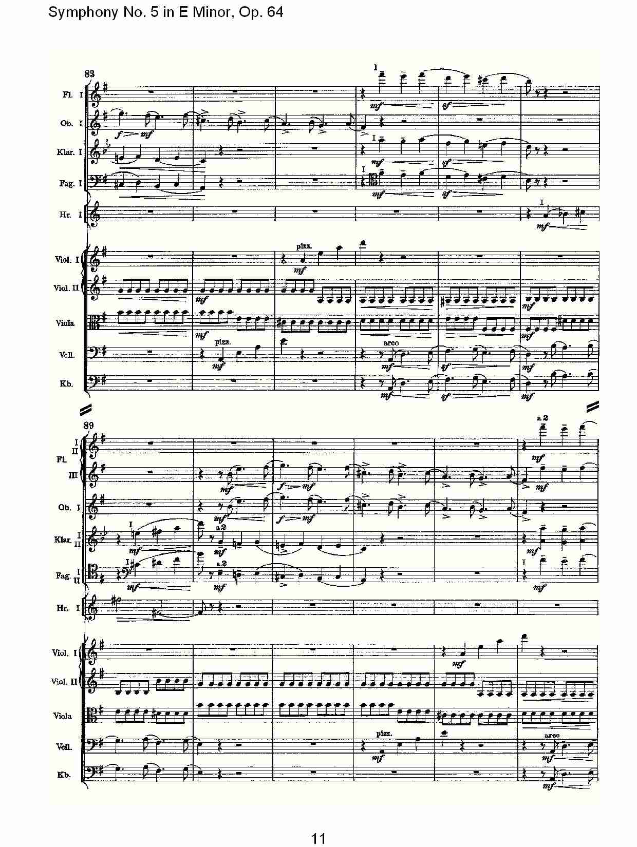 E小调第五交响曲,  Op.64第四乐章（三）