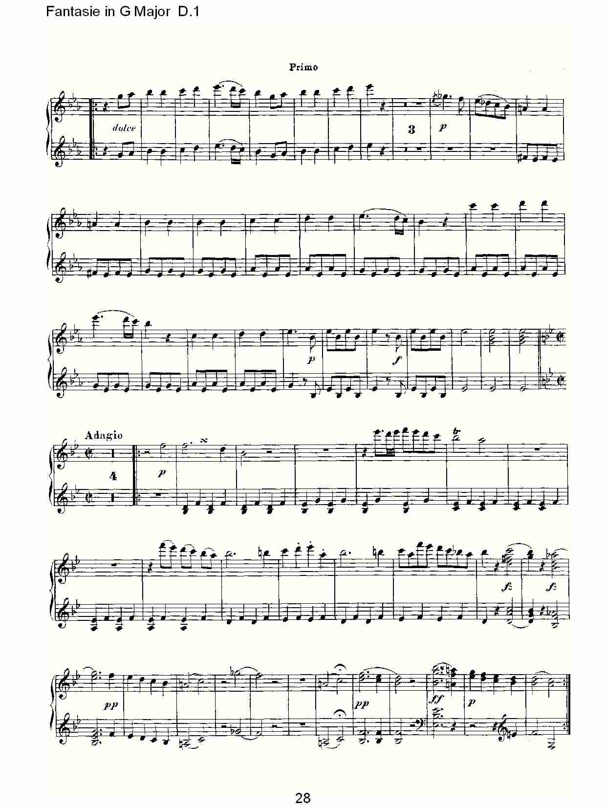 Fantasie in G Major D.1  G大调幻想曲D.1（六）