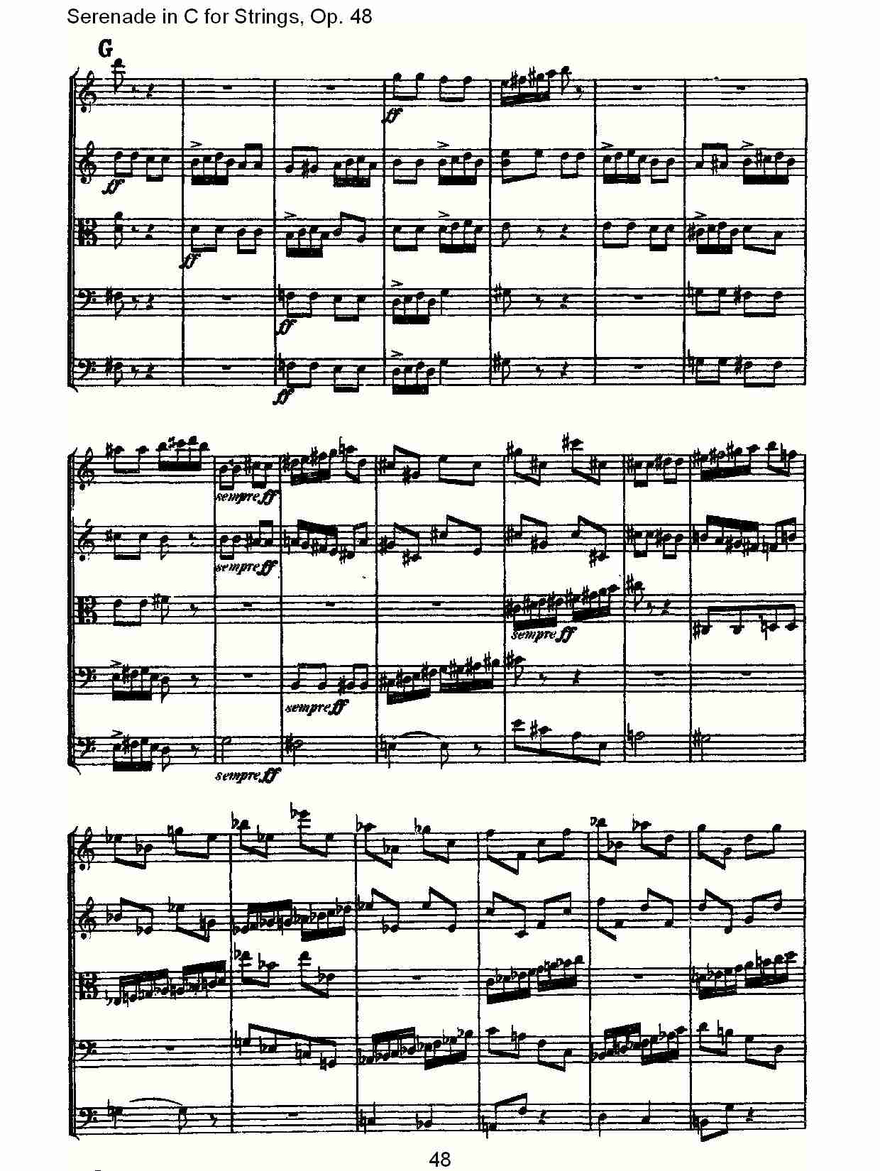 Serenade in C for Strings, Op.48  C调弦乐小夜曲，Op.48（十）