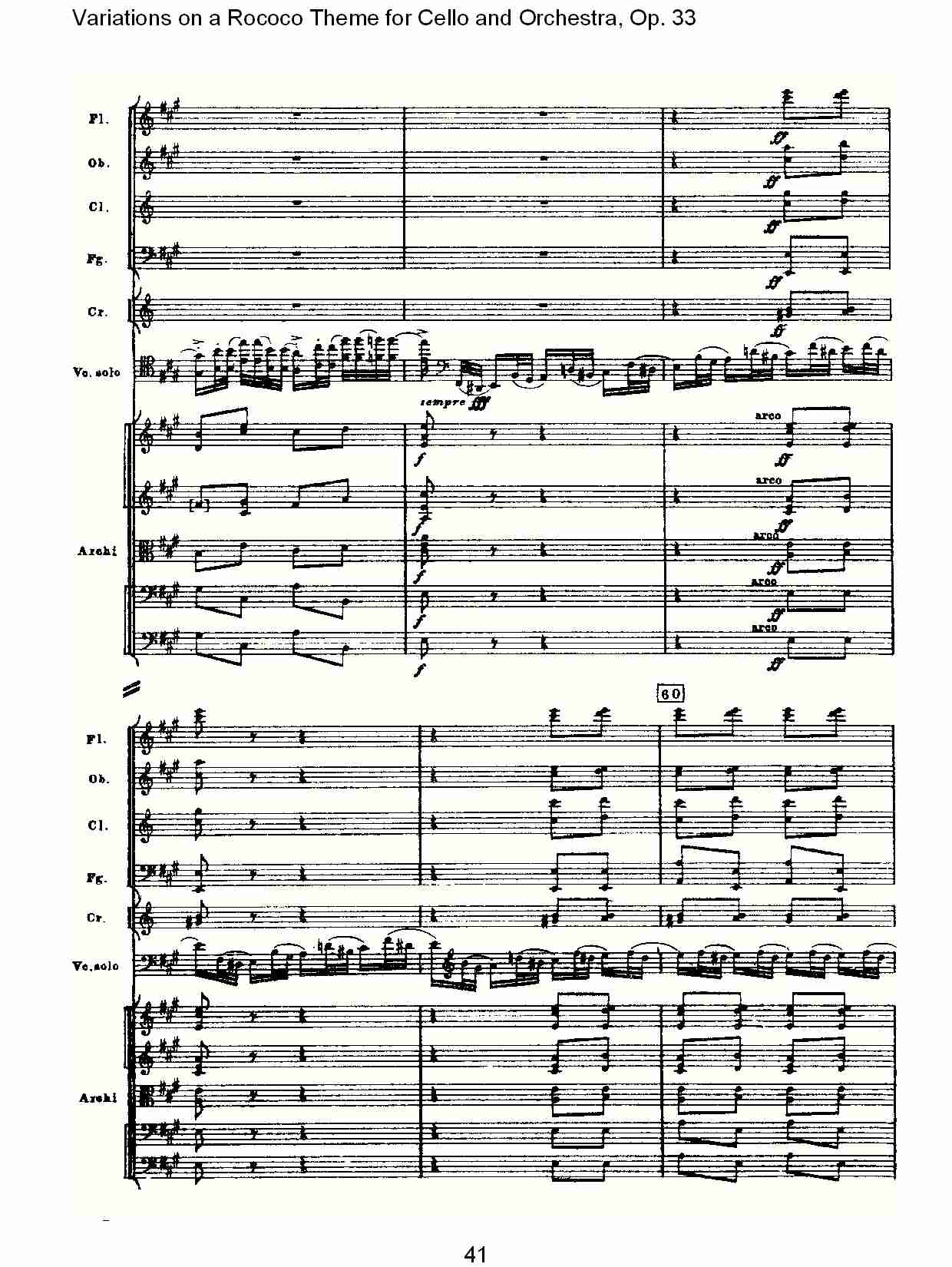 大提琴与管弦乐洛可可主题a小调变奏曲, Op.33（九）
