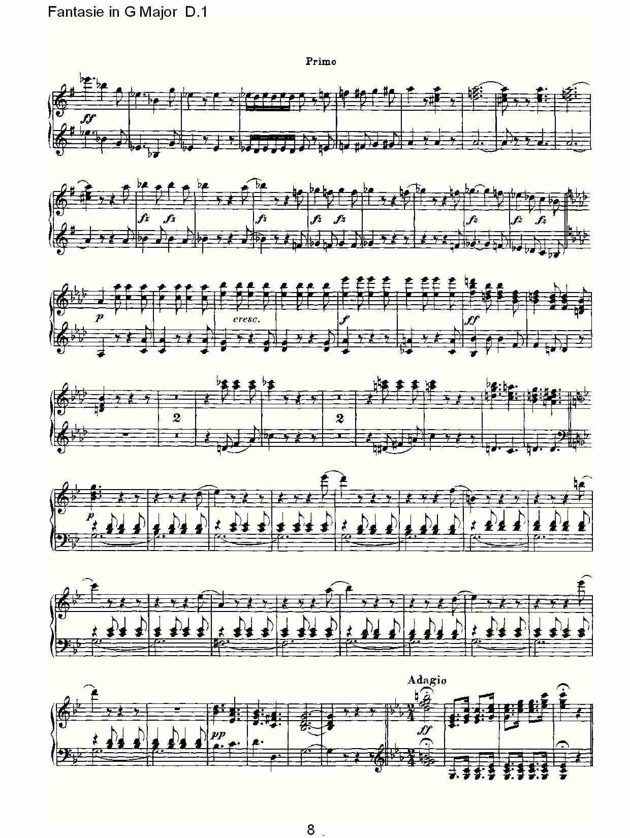 Fantasie in G Major D.1  G大调幻想曲D.1（二）