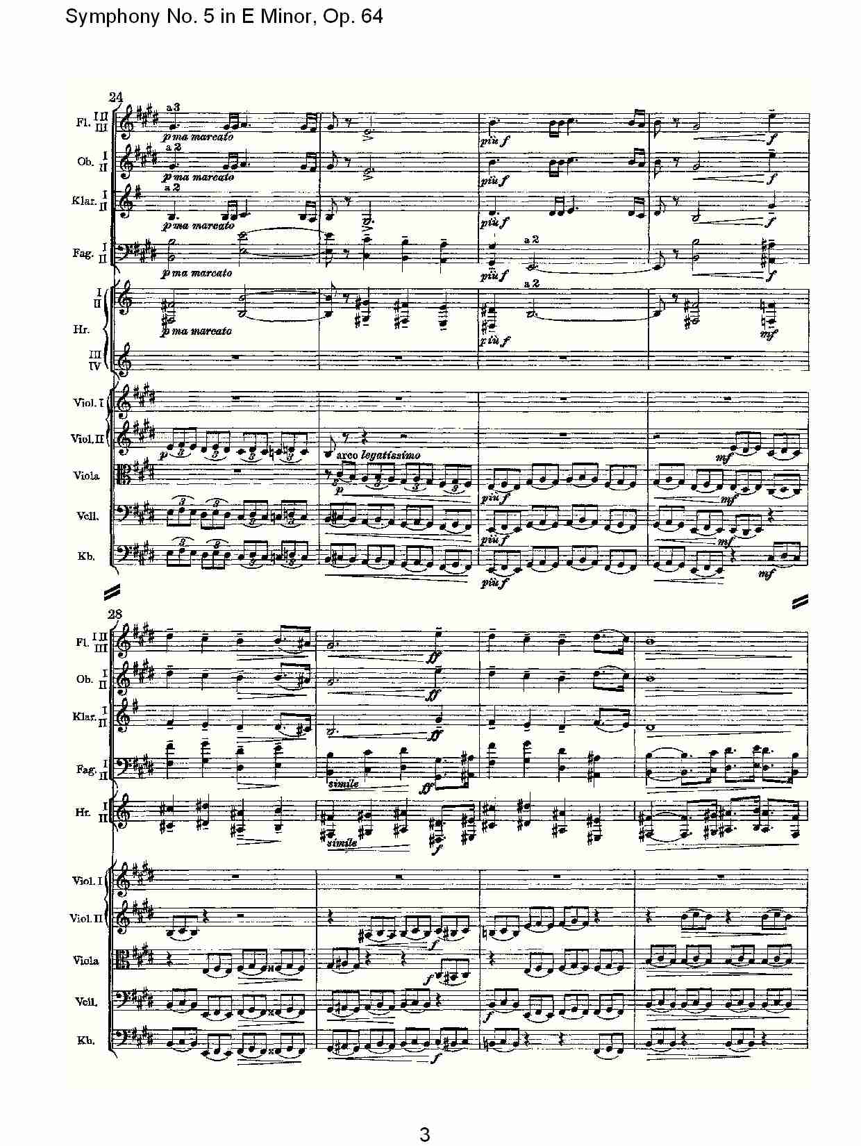 E小调第五交响曲,  Op.64第四乐章（一）