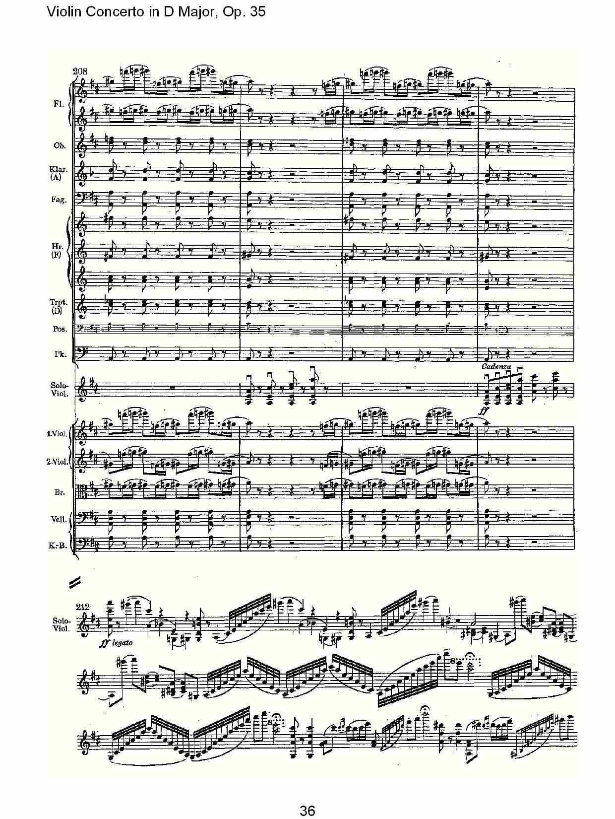 D大调小提琴协奏曲, Op.35第一乐章（八）