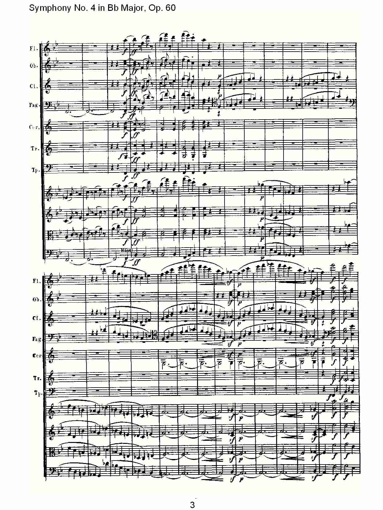 bB大调第四交响曲 Op.60 第三乐章