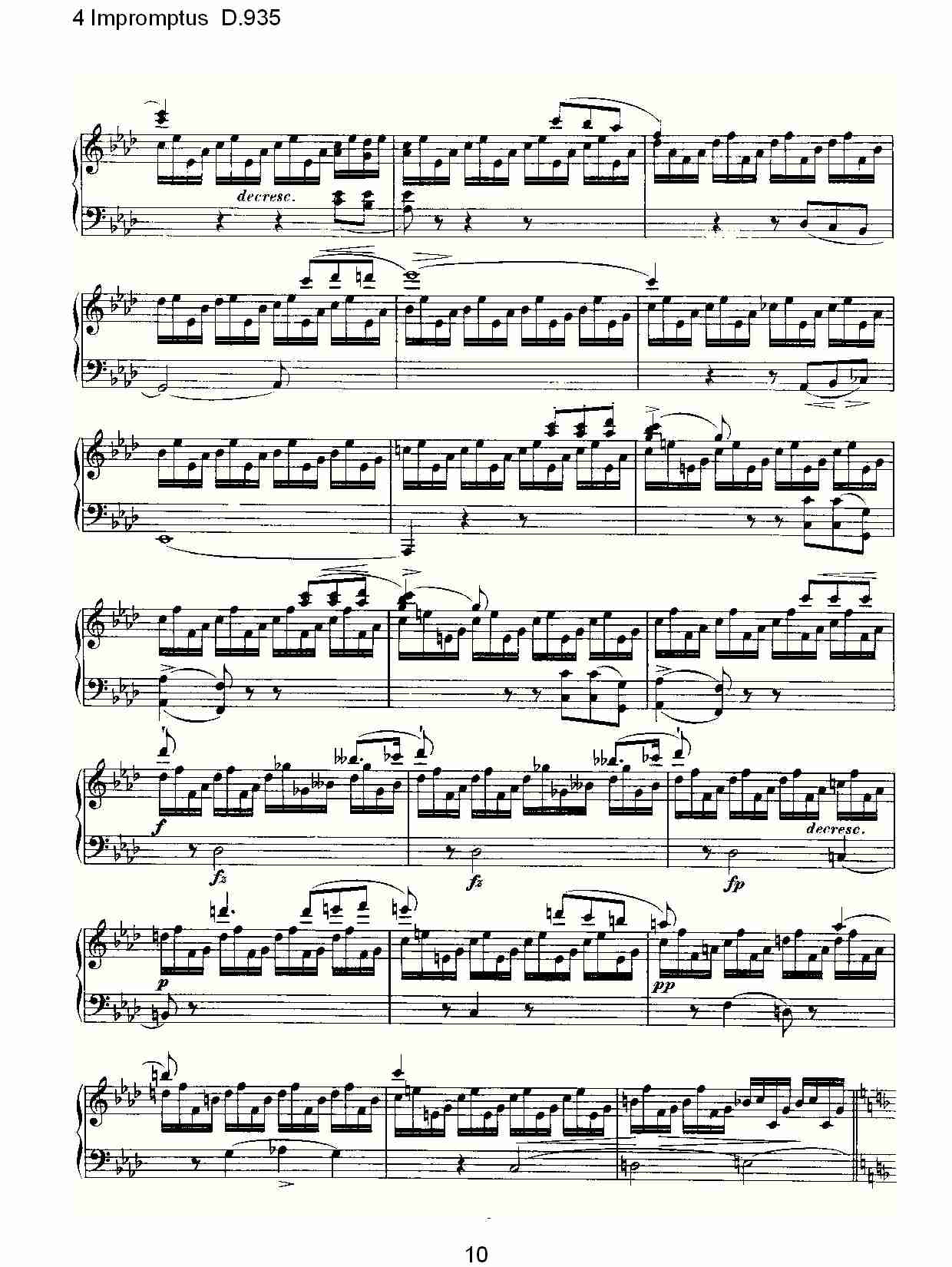 4 Impromptus D.935  4人即兴演奏D.935（二）
