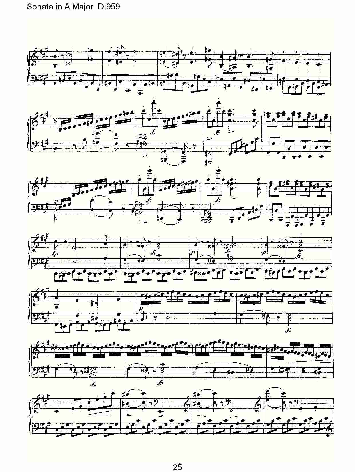 Sonata in A Major D.959  A大调奏鸣曲D.959（五）