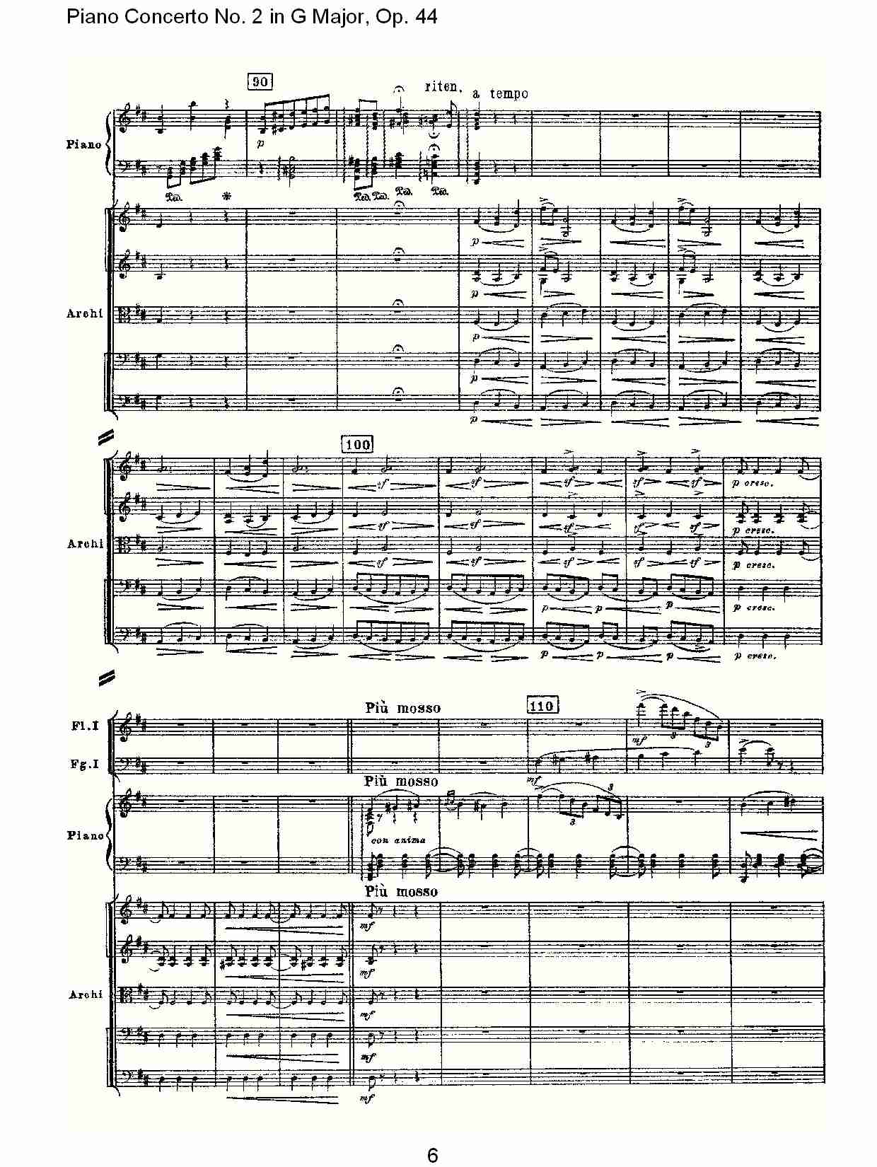 G大调第二钢琴协奏曲, Op.44第二乐章（二）