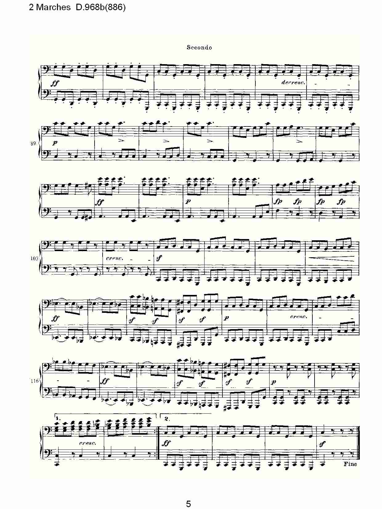 2 Marches D.968b(886)   2进行曲D.968b(886)（一）