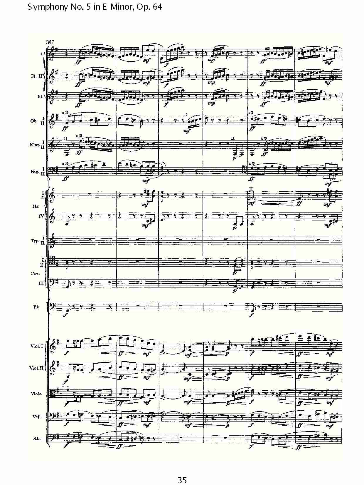 E小调第五交响曲,  Op.64第一乐章（七）