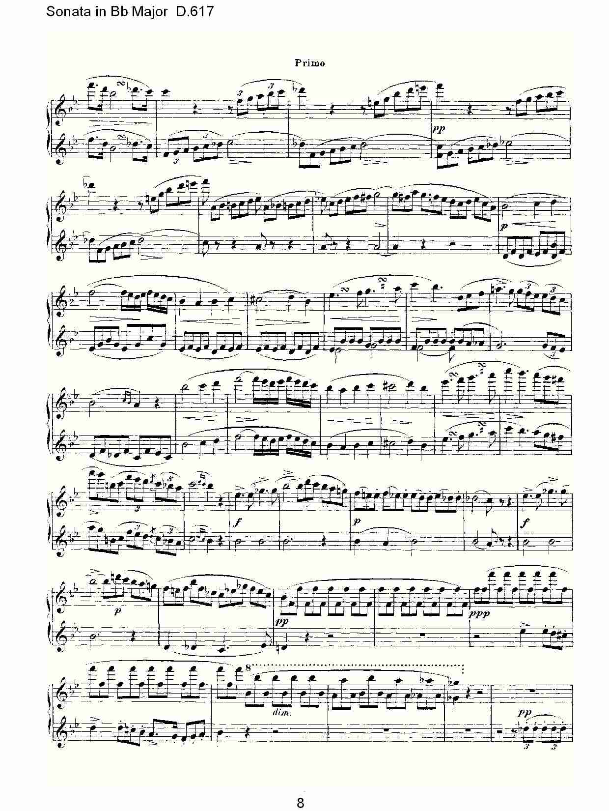 Sonata in Bb Major D.617  Bb大调奏鸣曲D.617（二）