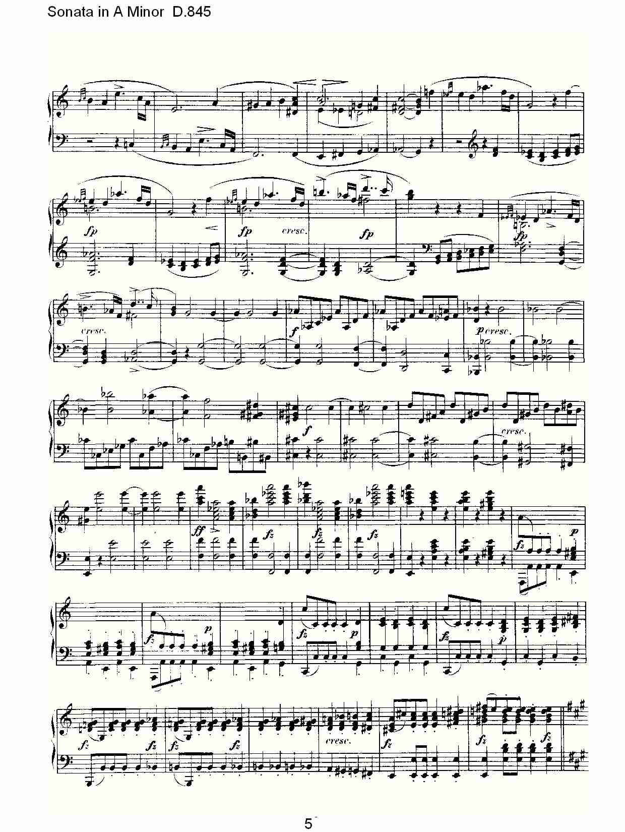 Sonata in A Minor D.845 A小调奏鸣曲D.845（一）