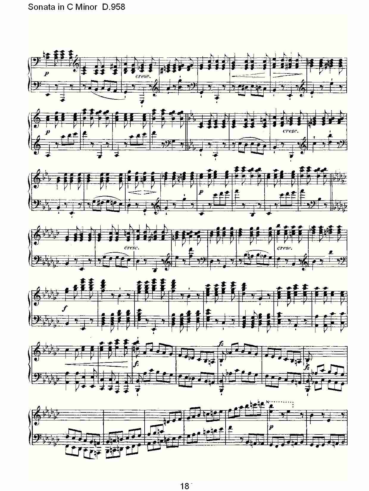 Sonata in C Minor D.958  C小调奏鸣曲D.958（四）