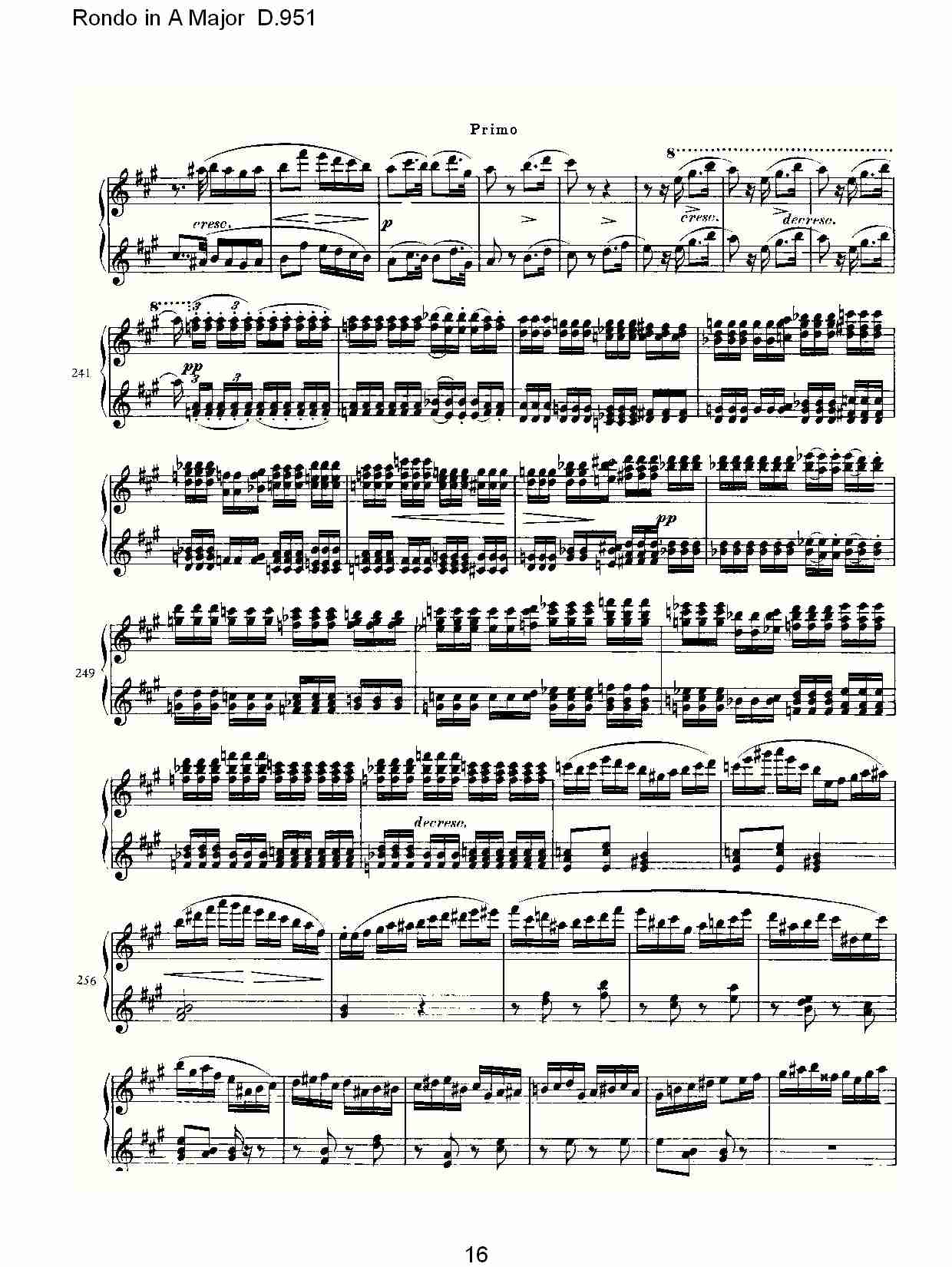 Rondo in A Major D.951  Ａ大调回旋曲D.951（四）