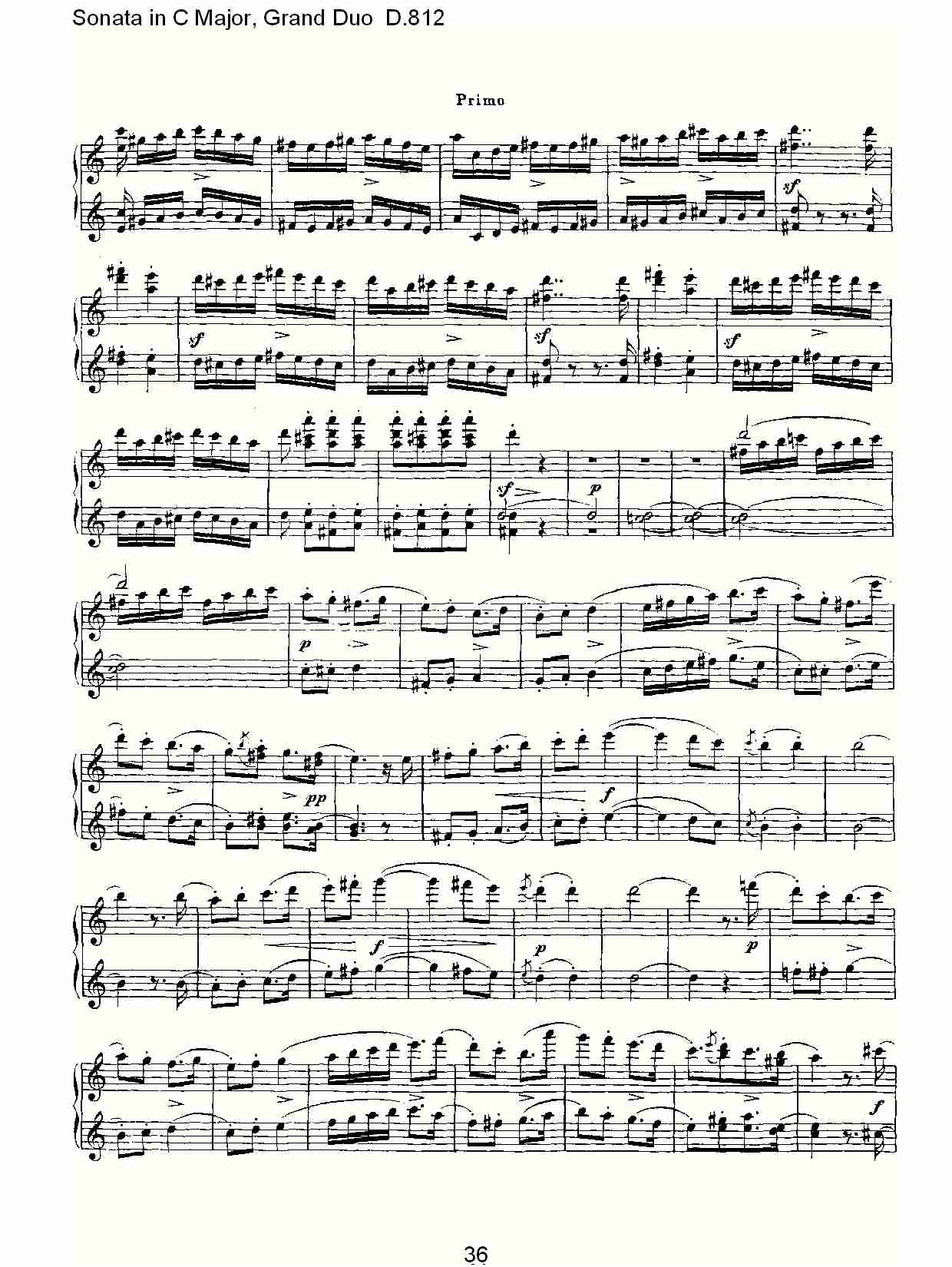 Ｃ大调奏鸣曲，盛大的二重奏D.812（八）