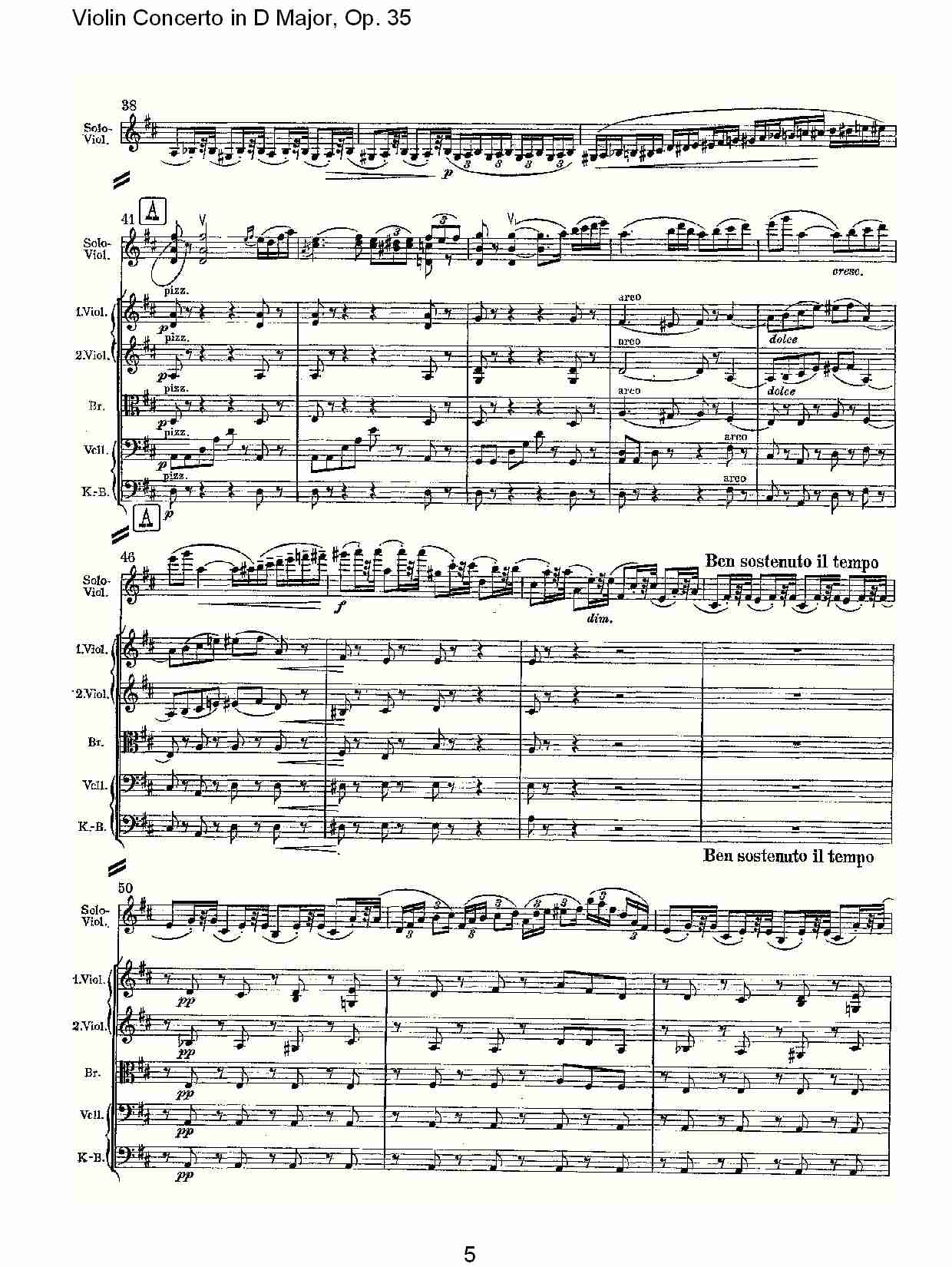 D大调小提琴协奏曲, Op.35第一乐章（一）