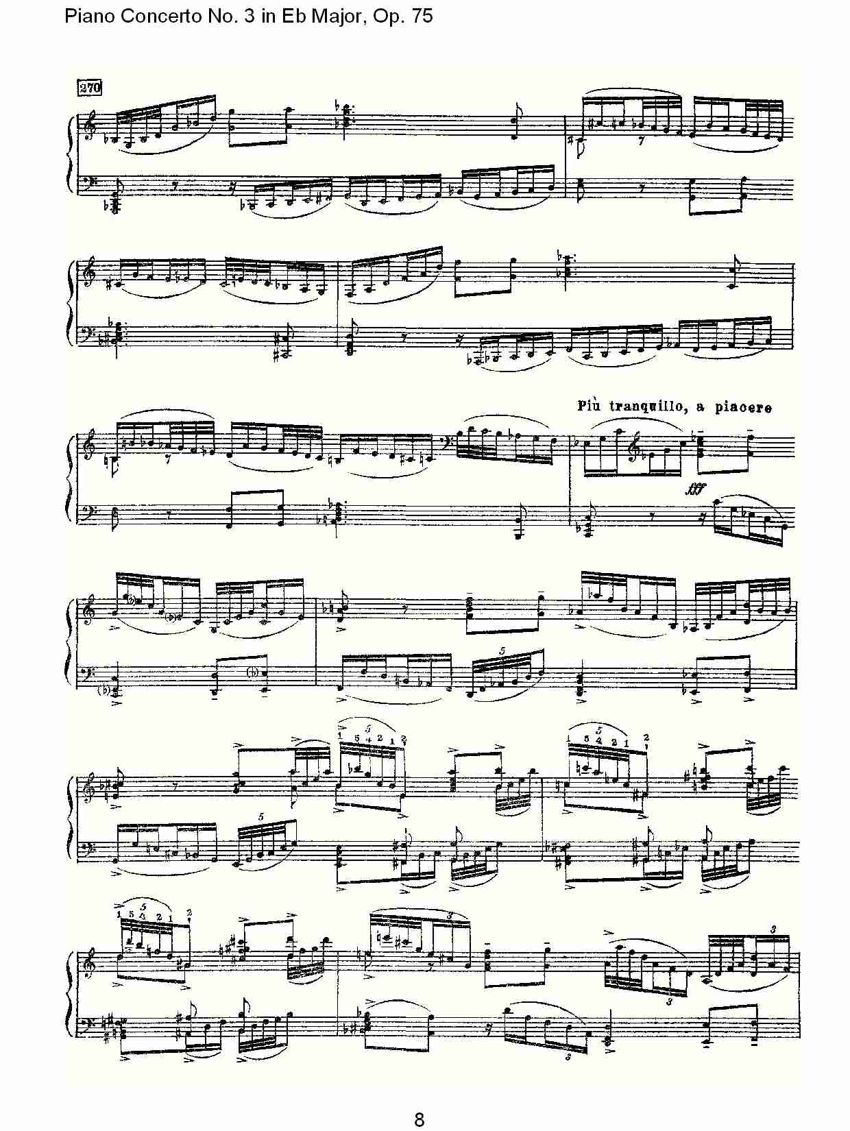 Eb大调第三钢琴协奏曲, Op.75第二部（二）