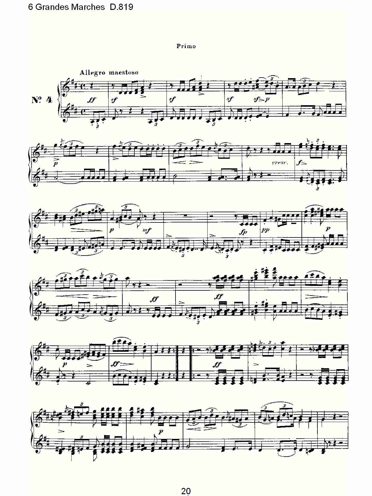 6 Grandes Marches D.819  6贵族进行曲D.819（四）