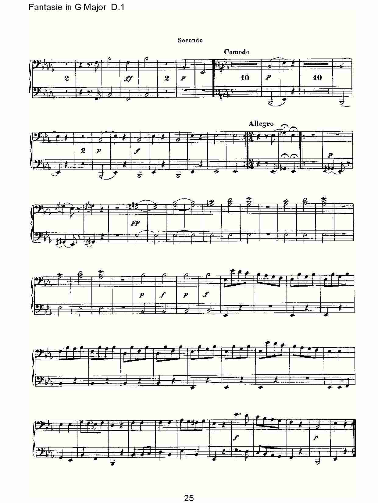 Fantasie in G Major D.1  G大调幻想曲D.1（五）