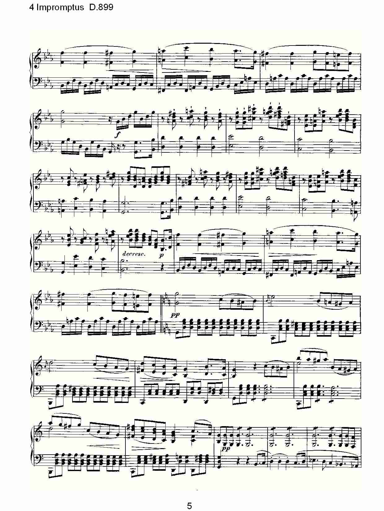 4 Impromptus D.899  4人即兴演奏D.899（一）