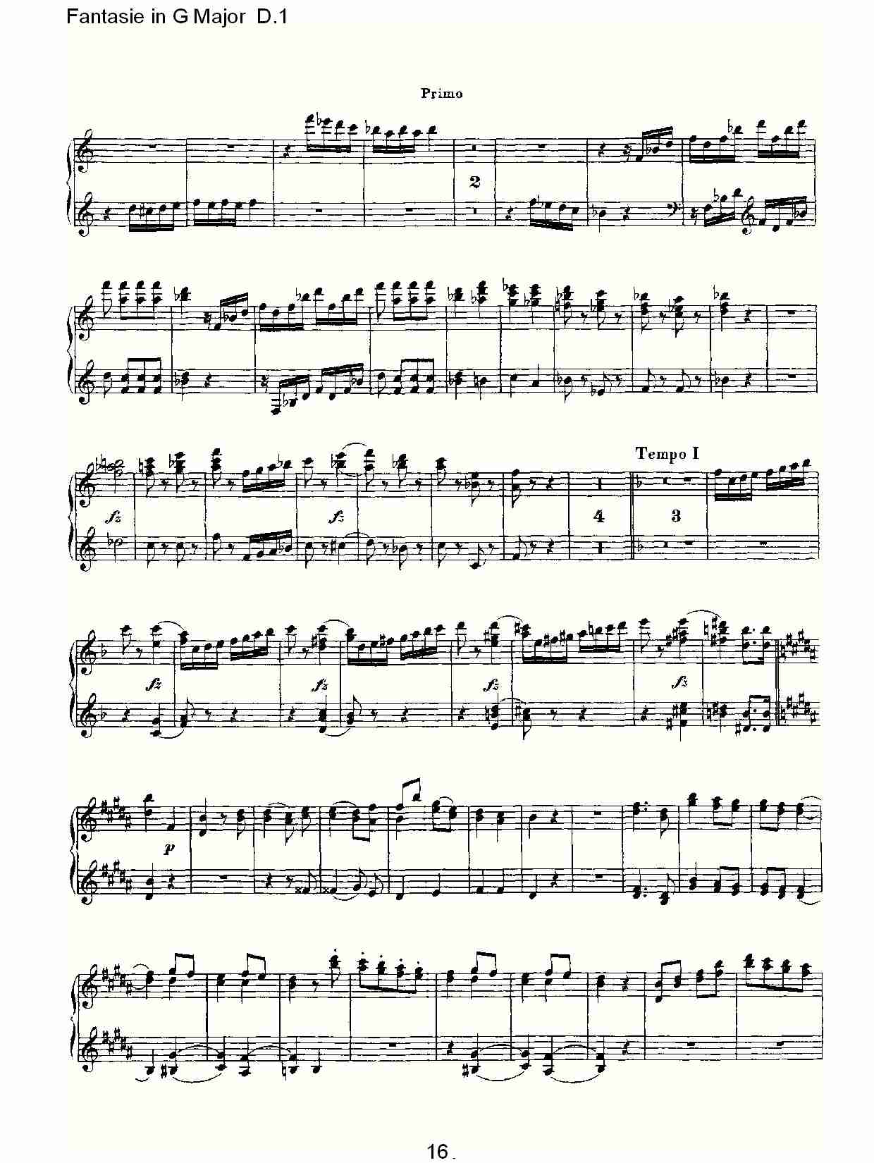 Fantasie in G Major D.1  G大调幻想曲D.1（四）