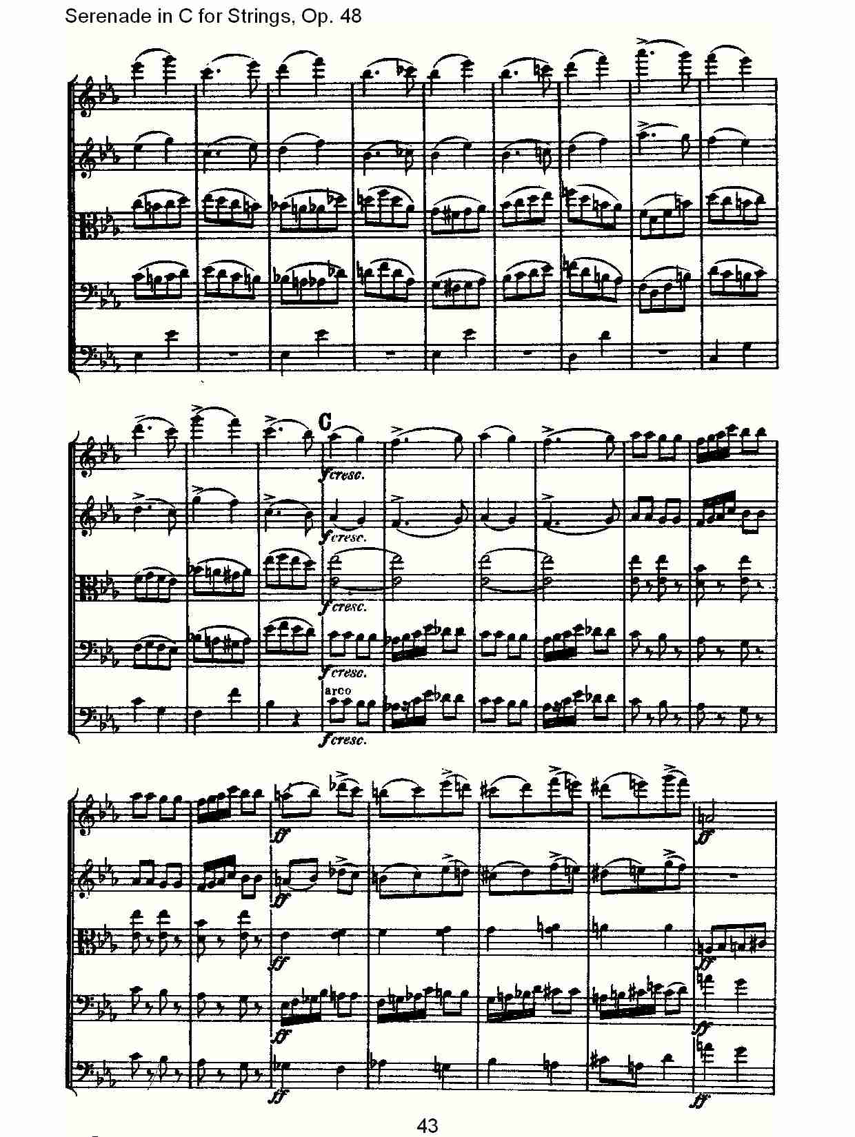 Serenade in C for Strings, Op.48  C调弦乐小夜曲，Op.48（九）