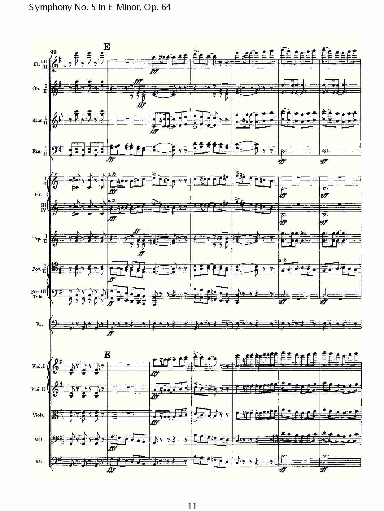 E小调第五交响曲,  Op.64第一乐章（三）