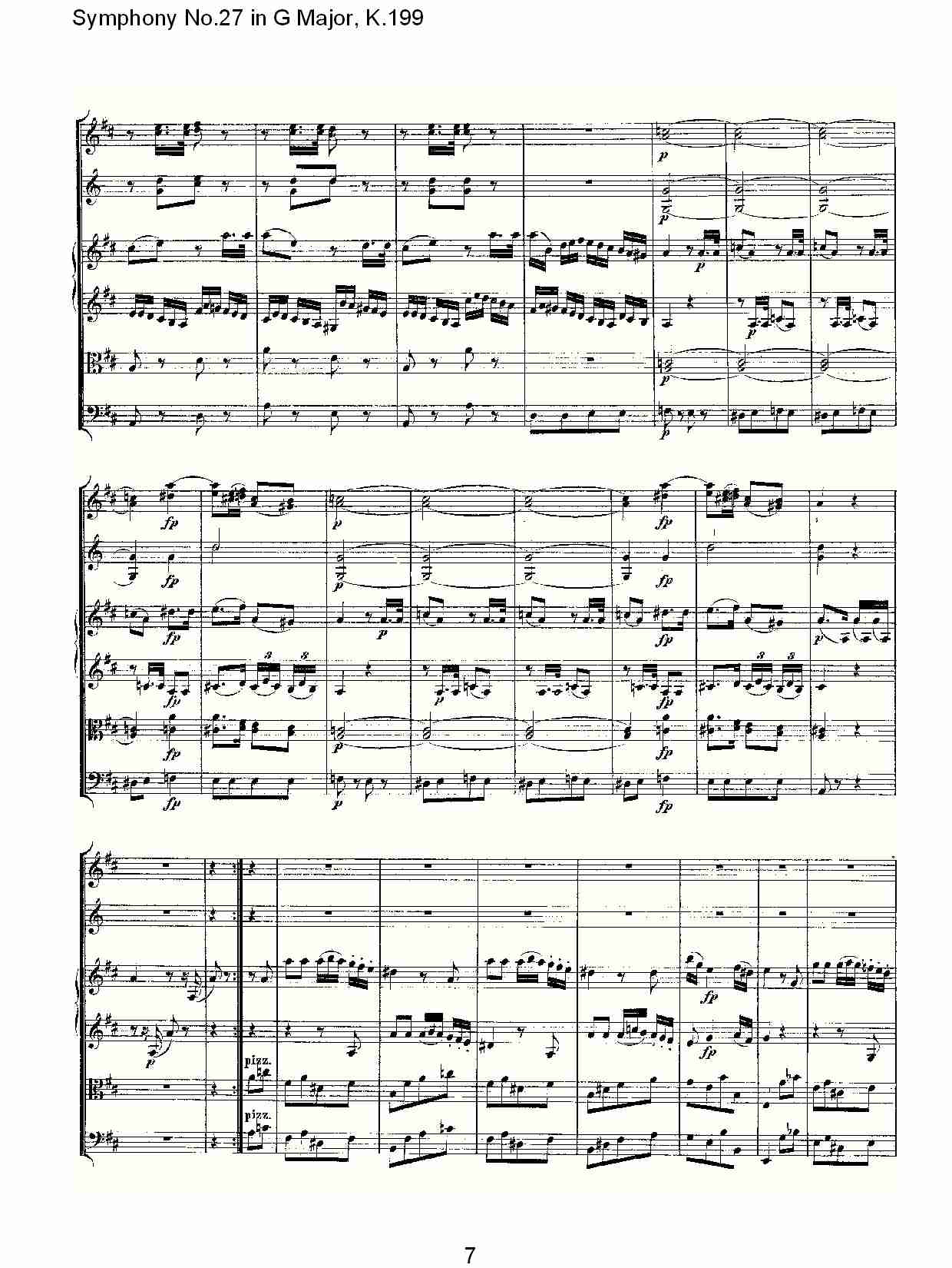 (G大调第二十七交响曲K.199)（一）