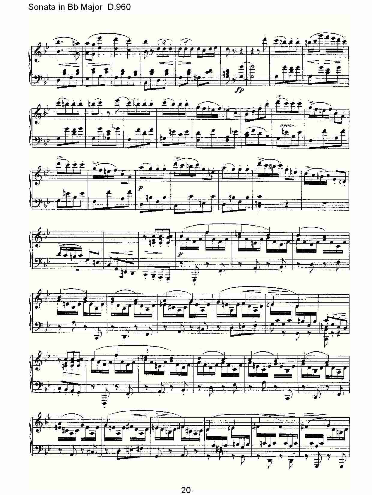 Sonata in Bb Major D.960  Bb大调奏鸣曲D.960（四）