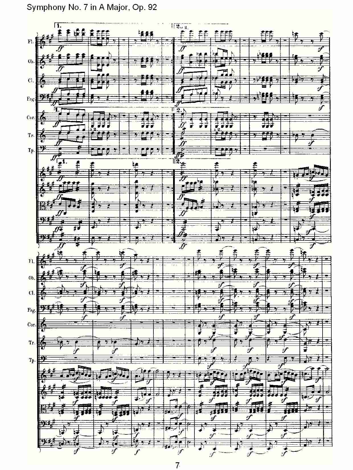 A大调第七交响曲 Op.92 第四乐章