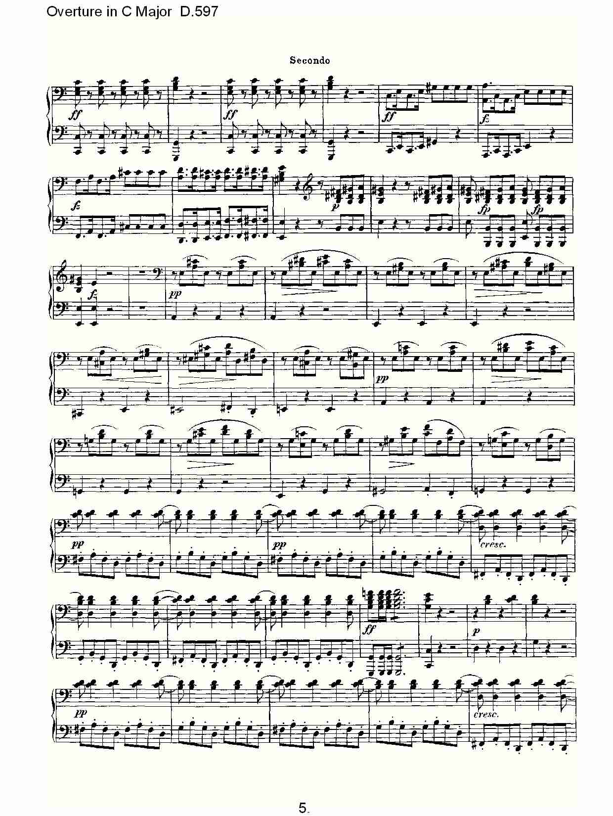 Overture in C Major D.597  Ｃ大调序曲 D.597（一）