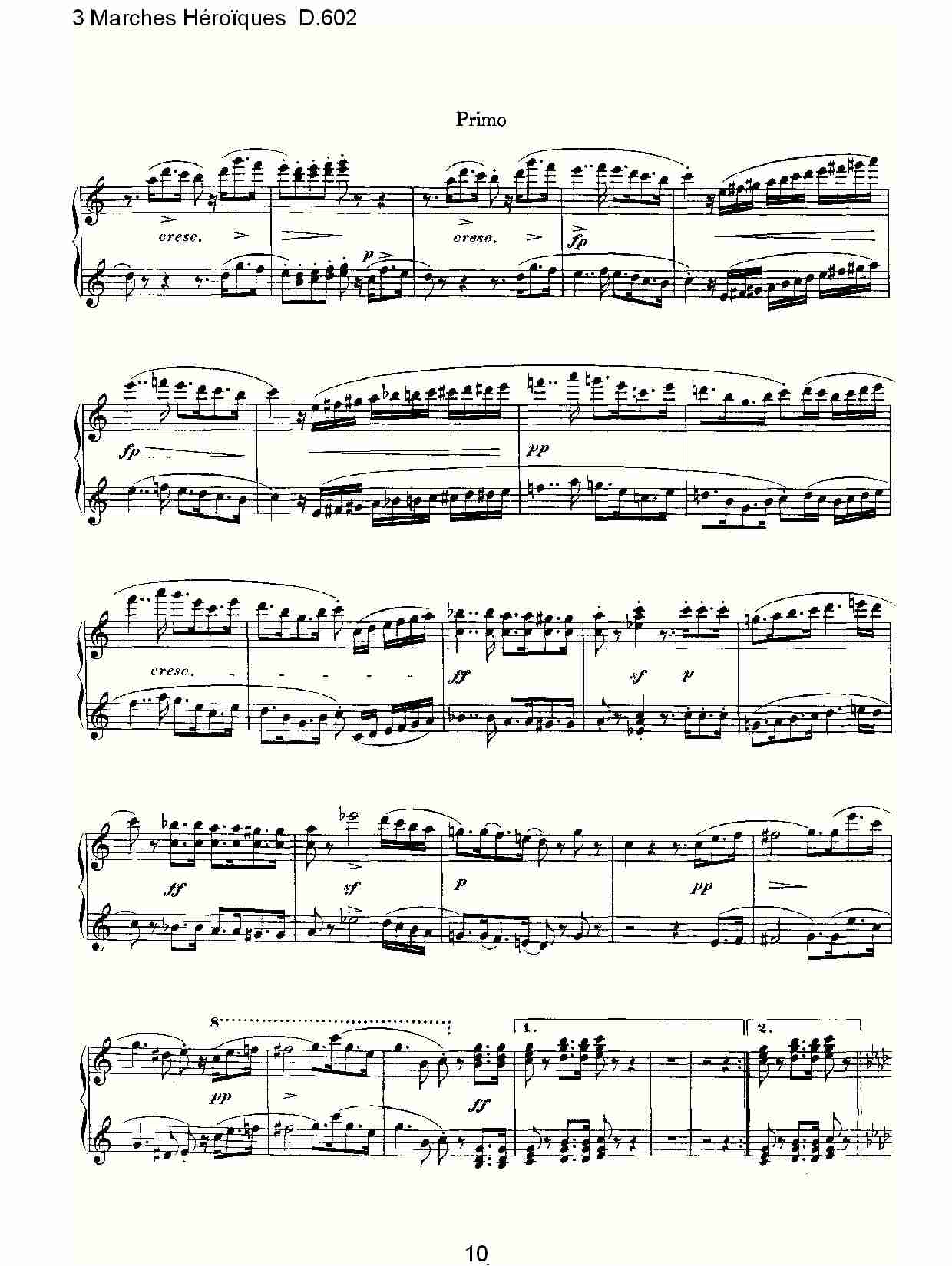 3进行曲Héroïques D.602（二）