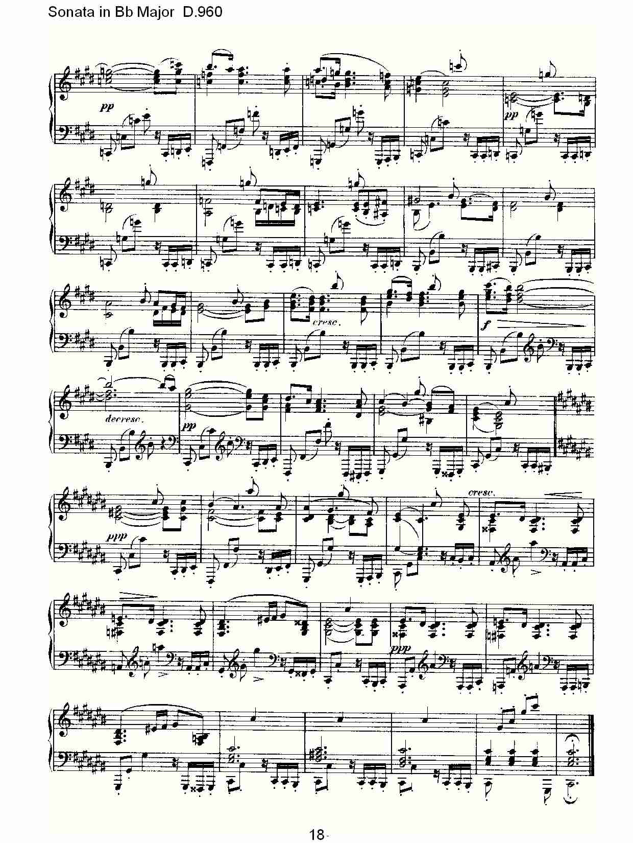 Sonata in Bb Major D.960  Bb大调奏鸣曲D.960（四）