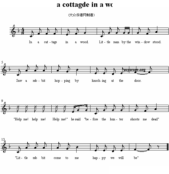 In a cottagde in a wood
