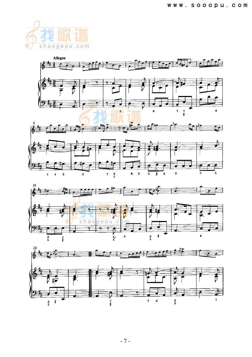 六首奏鸣曲（总谱） 