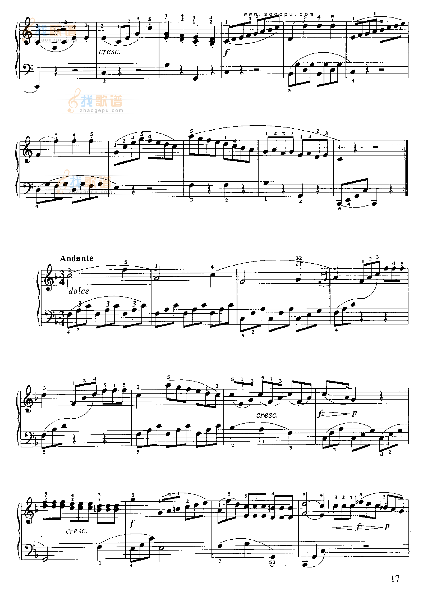 小奏鸣曲(Op.36 No.1) 