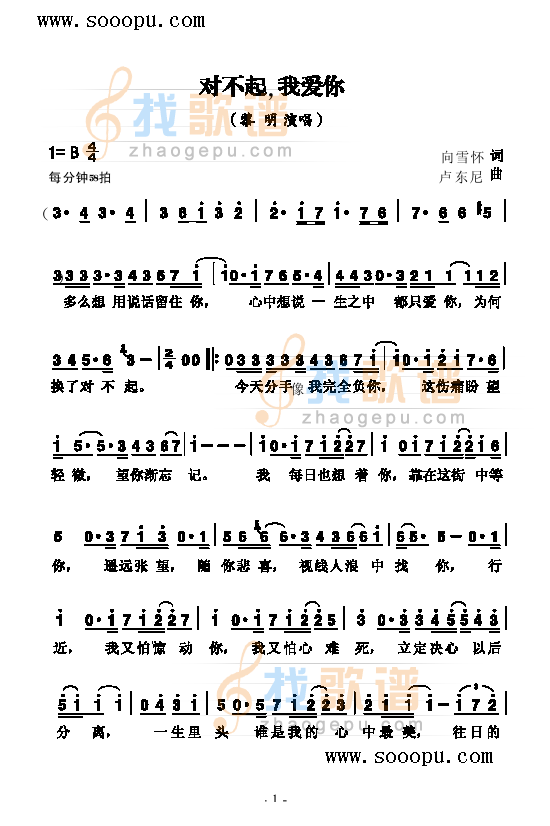 对不起，我爱你 