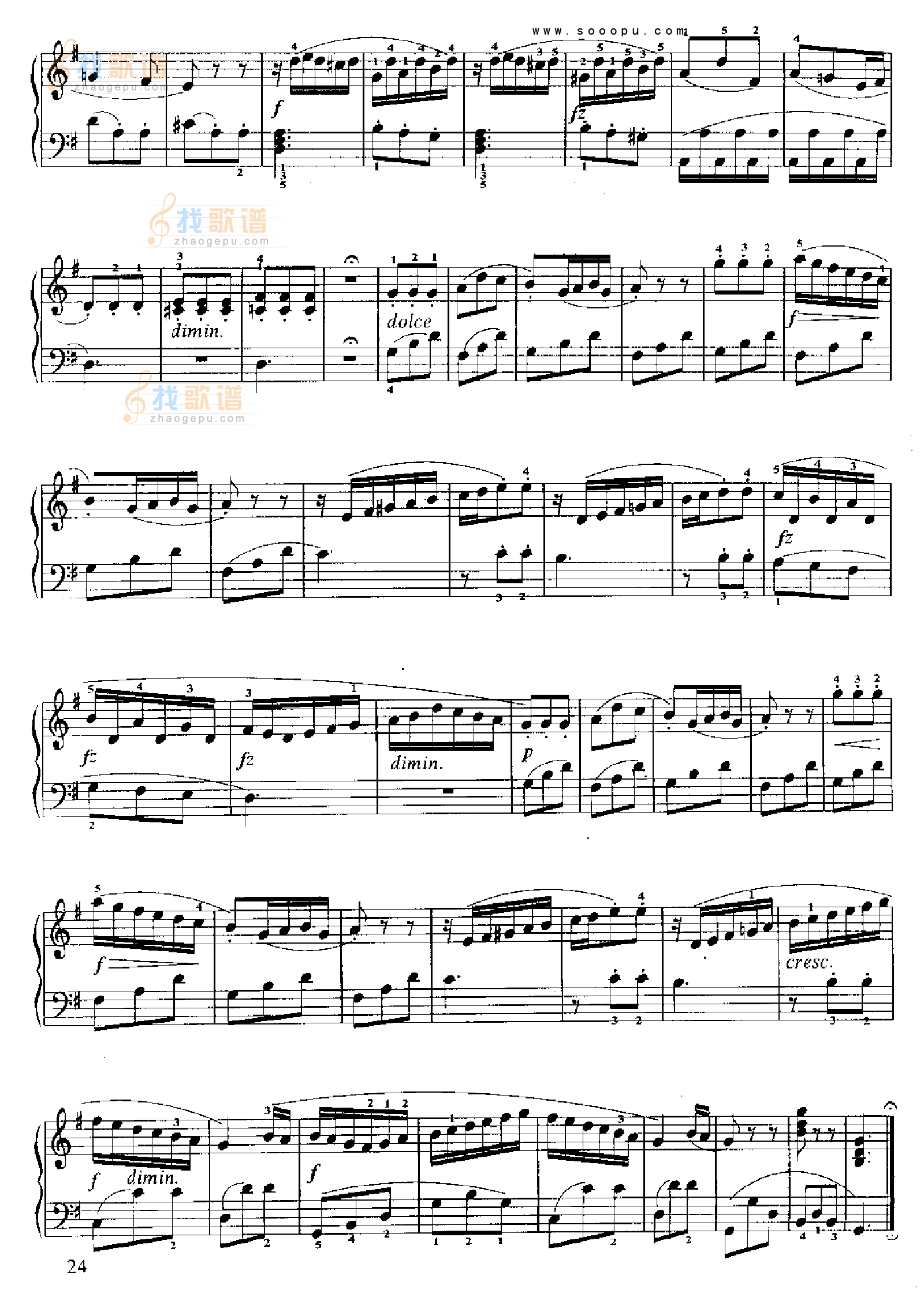 小奏鸣曲(Op.36 No.1) 