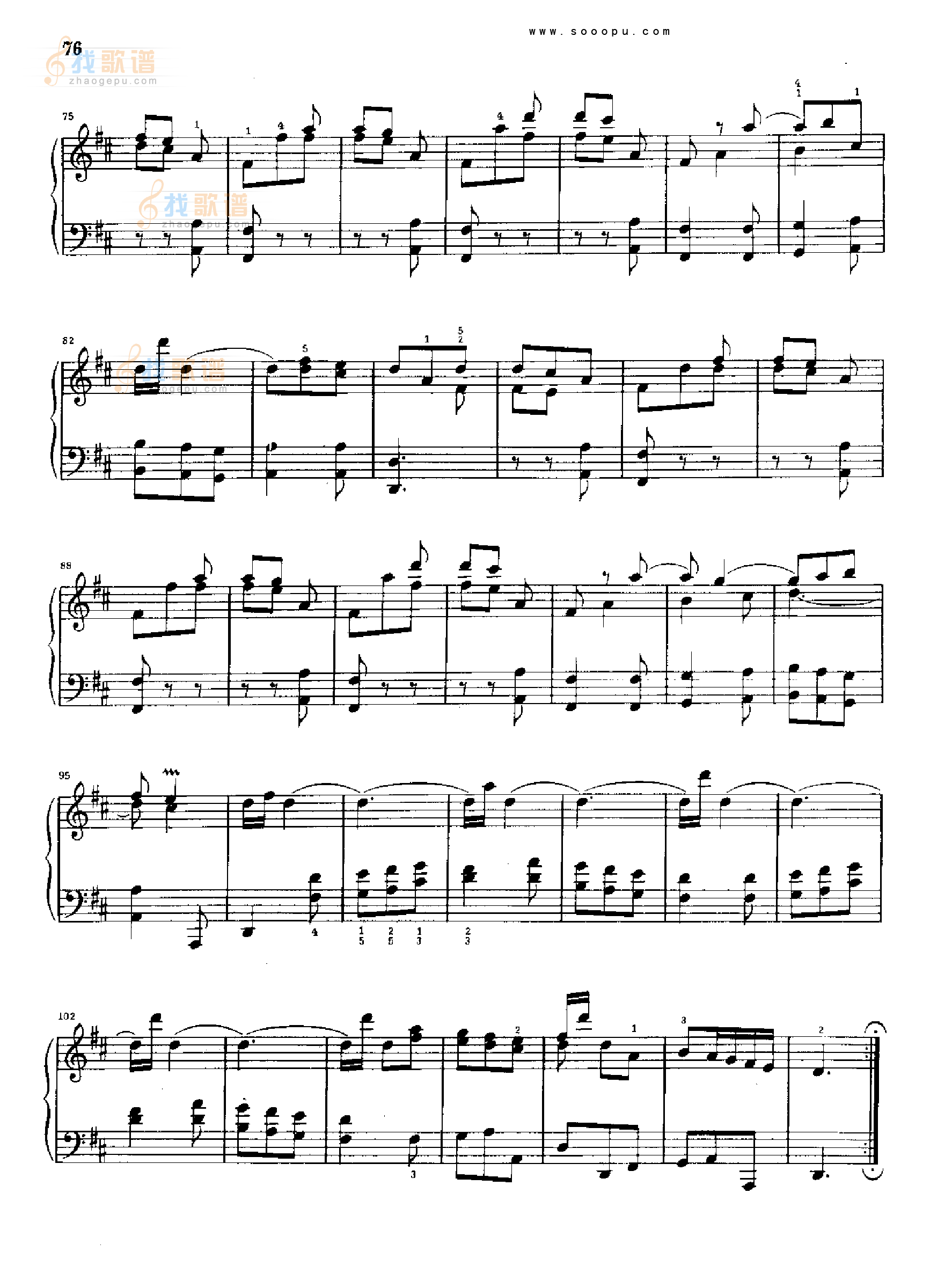 D大调奏鸣曲K430.L463 