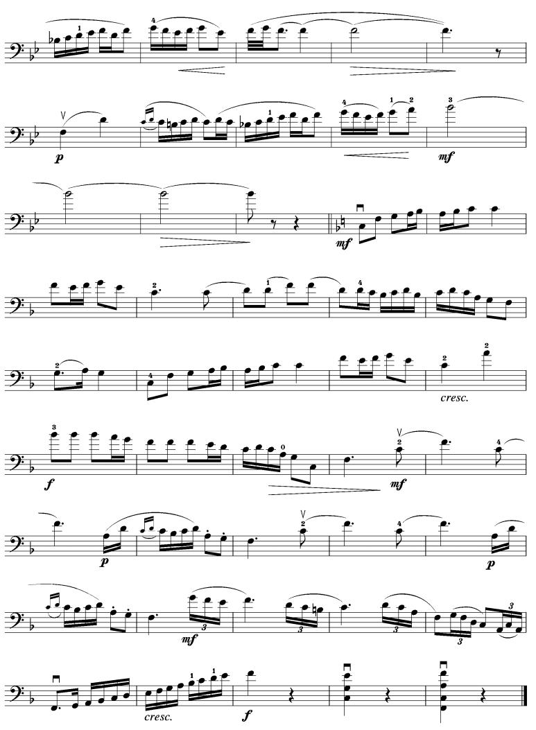 乡村舞曲(大提琴谱)