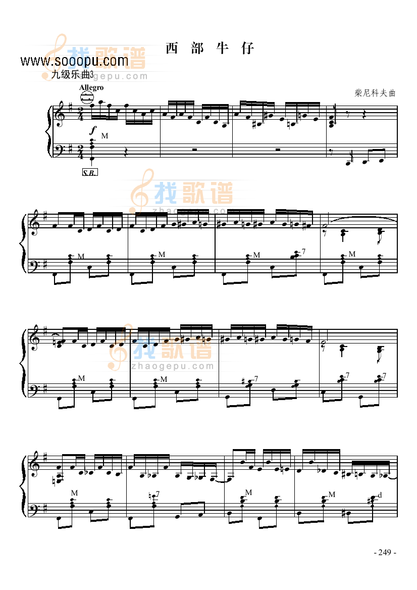 九级乐曲西部牛仔