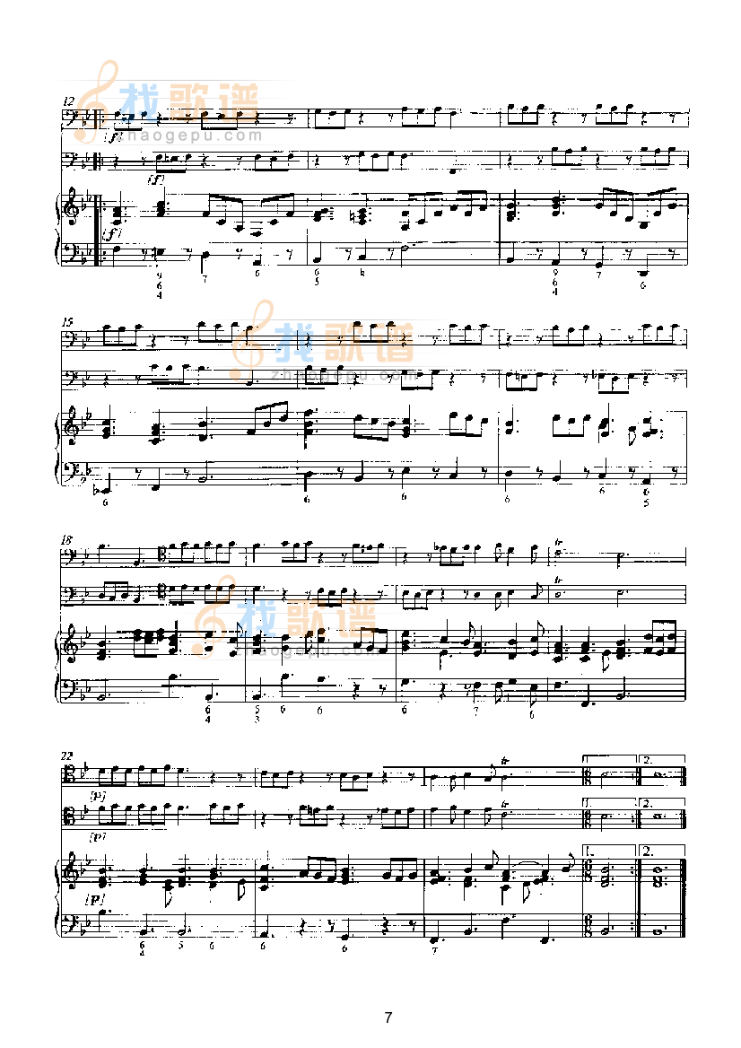 第五奏鸣曲（钢伴） 弦乐类 大提琴